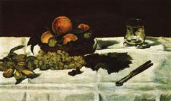 Edouard Manet Still Life Fruit on a Table Norge oil painting art